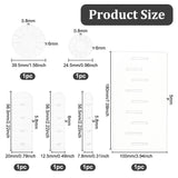 Snowflake & Arch Shape Polymer Clay Earring Charms Guide, Acrylic Cutters for Polymer Clay Jewelry Making, Clear, 18~56.5x7.8~39.5x0.5~6mm