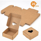 Cardboard Folding Box, Jewelry Gift Box, with Heart Pattern, Square, Peru, 8.7x8.7x3.6cm