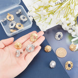 16Pcs 4 Style 304 Stainless Steel Stud Earring Findings, with Ear Nuts/Earring Backs, Oval and Flat Round, Golden & Stainless Steel Color, 21.5x18mm, Hole: 1.2mm, 17mm, Hole: 1.8mm, Pin: 0.7mm, 4pcs/style