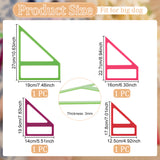 Acrylic Quilting Template, Patchwork Stencils, Trapezoid, 178~270x125~190x3mm, 4pcs/set