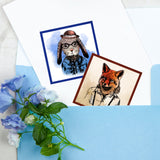 4Pcs 4 Styles PVC Stamp, for DIY Scrapbooking, Animals, 55x55mm, 1pc/style