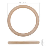 Schima Wood Curtain Rings, Apply for Curtain Rod, Drapery Rings, BurlyWood, 147x14mm, Inner Diameter: 118mm