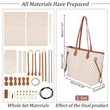 DIY Imitation Leather Sew on Women's Tote Bag Making Kit, including Fabric, Cord, Needle, Screwdriver, Thread, Zipper, PapayaWhip
