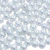 Eco-Friendly Dyed Glass Pearl Round Beads, White, 8mm, Hole: 1.2~1.5mm, about 200pcs/box
