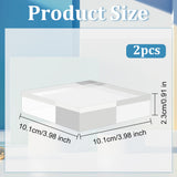 2Pcs Square Acrylic Chassis, Display Frame Accessories, Clear, 10.1x10.1x2.3cm, 2pcs