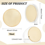 Blank Iron Discs, with Plastic Box, Flat Round, for DIY Souvenir Medals, Commemorative Coin, Golden, 40x2.5mm, 16pcs/box