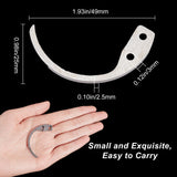 201 Stainless Steel Handheld Detacher Hook Key, Security Tag Key Remover, Hard Tag Hook Tool for Clothes Shoes Tag Pins, Stainless Steel Color, 49x25x2.5mm, Hole: 3mm