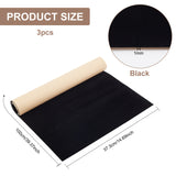 Velvet Self-adhesive Fabric, DIY Jewelry Gift Box Packaging Supplies, Rectangle, Black, 100x37.3x0.1cm