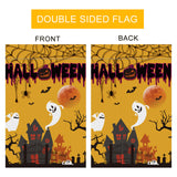 Garden Flag, Double Sided Linen House Flags, for Home Garden Yard Office Decorations, Halloween Themed Pattern, 45.7x30.5x0.2cm
