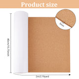 Self Adhesive Cork Sheets, for Kitchen Hot Mats, Cup Mats, Bulletin, Rectangle, Sandy Brown, 2000x400x3mm