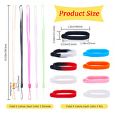 DIY Anti-lost Electronic Stylus & Lighter Pendant Necklace Making Kit, Including Rubber Lanyard Straps, Silicone Pendant, Mixed Color, 28Pcs/bag