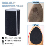 Shoe Repair Synthetic Rubber Heel Replacement, Self-adhesive Anti-Slip Heel Pads, Black, 100x0.5mm, 1m/roll