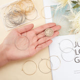 60Pcs 2 Colors 316 Surgical Stainless Steel Wine Glass Charms Rings, Hoop Earring Findings, DIY Material for Basketball Wives Hoop Earrings, Mixed Color, 21 Gauge, 45x40x0.7mm, 30pcs/color