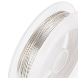 Round Craft Copper Wire, Silver, 0.5mm, 24 Gauge