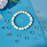 96Pcs 6 Styles 201 Stainless Steel Spacer Beads, Flat Round/Ring, Mixed Color, 6~10x2~2.5mm, Hole: 4~8mm, 16pcs/style