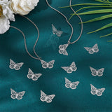 60Pcs 304 Stainless Steel Pendants, Etched Metal Embellishments, Butterfly, Stainless Steel Color, 19x26x0.4mm, Hole: 1.2mm