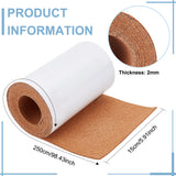 Cork Insulation Sheet, Self-adhesive, for Coaster, Wall Decoration, Party and DIY Crafts Supplies, Peru, 150x2mm