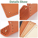 4Pcs 4 Style PU Leather Rectangle Bag Bottom, for Knitting Bag, Women Bags Handmade DIY Accessories, Mixed Color, 18x13.1~13.2x1cm, 1pc/style