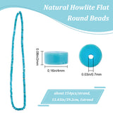 1 Strand Natural Howlite Beads Strands, Dyed & Heated, Heishi Beads, Flat Round/Disc, 4x2mm, Hole: 0.7mm, about 154pcs/strand, 15.43 inch(39.2cm)