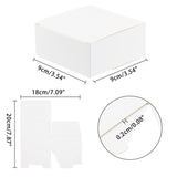 Foldable Cardboard Paper Jewelry Boxes, Gift Packaging Boxes, White, 9x9x4cm