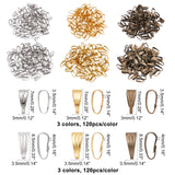 810Pcs 6 Style Iron Snap On Bails, Mixed Color, 150pcs/Style