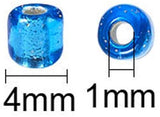 Mixed Style 6/0 Round Glass Seed Beads, Blue, 4mm, Hole: 1.5mm, about 1900pcs/box