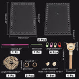 DIY Purse Making Kit, Including Bag Frames, Alloy Crochet Hook, Nail, Iron Screws & Findings, Plastic Needles, Bag Straps, Mixed Color, 2.2~116x0.45~11x0.25~1.3cm, Hole: 6mm, 14pcs/set
