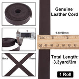 Flat Cowhide Leather Cord, for Jewelry Making, Mixed Color, 20.5x2mm