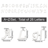 304 Stainless Steel Links Connectors, Initial Letter A~Z, Letter A~Z, 26pcs/box