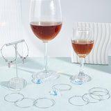 150Pcs 316 Surgical Stainless Steel Wine Glass Charms Rings, Hoop Earring Findings, DIY Material for Basketball Wives Hoop Earrings, Stainless Steel Color, 49x45x0.7mm, 21 Gauge
