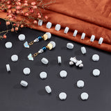 600Pcs Polystyrene Foam Earring Pads, for Ear Nuts, Earring Backs, White, 12~13x12~13x4~5mm, Hole: 1mm