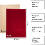 Jewelry Flocking Cloth, Polyester, Self-adhesive Fabric, with Rubber, Rectangle, Dark Red, 29.7x20cm
