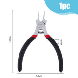 Chrome-vanadium Alloy Steel Pliers, Wide Flat Nose Plier, Duckbill Plier for Jewelry Making, Black, 13.4x5.65x1.05cm