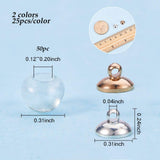 DIY Pendant Making, with Mechanized Blown Glass Globe Beads and Brass Pendant Bails, Mixed Color, 10.8x7.4x1.8cm, 8mm and 8x6mm, 100pcs/box