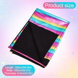 Polyester Spandex Stretch Fabric, for DIY Christmas Crafting and Clothing, Colorful, 100x150x0.04cm