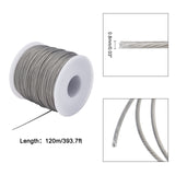 Tiger Tail Wire, 304 Stainless Steel Wire, for Jewelry Making, Stainless Steel Color, 0.8mm, about 120m/roll