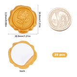 Adhesive Wax Seal Stickers, For Envelope Seal, Goldenrod, 30.8x30.8x2.2mm