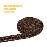 Polyester Braided Lace Trim, Garment Curtain Accessories, Coconut Brown, 3/4 inch(20mm), about 13.67 Yards(12.5m)/Card