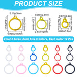 36Pcs 18 Style Silicone Pendant, for Electronic stylus & Lighter Making, Ring, Mixed Color, 16~29x12~24.5x6~7mm, Hole: 2.5~3mm, Inner Diameter: 8~20.5mm, 2pcs/style