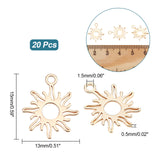 20Pcs Brass Charms, Sun, Golden, 15x13x0.5mm, Hole: 1.5mm