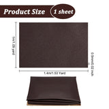 Lichee Pattern PU Leather Fabric Sheet, for DIY Craft, Furniture, Decoration, Coconut Brown, 140x0.05cm, 1m/sheet