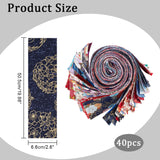 Ethnic Style Cotton Ornament Accessories, Japanese Style Cloth Strips, for Patchwork, Costume, Hat, Bag, Rectangle, Mixed Patterns, 505x66x0.2mm, 40 style, 1 pc/style, 40pcs/set