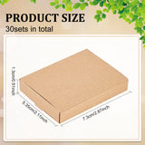 Rectangle Folding Cardboard Paper Drawer Boxes, for Rings, Bracelet and Watch Packaging, Tan, Finished Product: 7.3x5.35x1.3cm