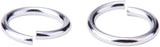 Brass Jump Rings, Open Jump Rings, Silver, 8x1mm, about 6mm inner diameter, about 360pcs/bag