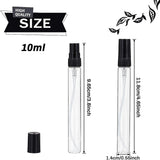 Mini Refillable Glass Spray Bottles, with Plastic Fine Mist Sprayer & Dust Cap, for Perfume, Essential Oil, Clear, 11.8x1.4cm, Capacity: 10ml