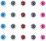 Craft Plastic Doll Eyes, Stuffed Toy Eyes, Mixed Color, 12x6mm, 13x6.9x2.2cm, 100pcs/box