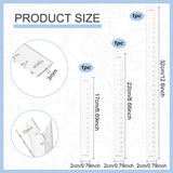 Acrylic Rulers, Measuring Tool, for Hole Punchings, Clear, 17~32x2x0.3cm, 3pcs/set