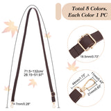 5Pcs 5 Colors Adjustable PU Leather Bag Shoulder Straps, with Alloy Swivel Clasps, Mixed Color, 71.5~132x1.85cm, 1pc/color