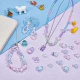 24 Style Transparent Acrylic Beads, Bead in Bead, Candy & Star & Flower, Mixed Color, 9~15x9~17x6~11.5mm, Hole: 2~2.5mm, 195pcs/box