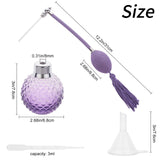 Glass Spray Bottles, Perfume Bottle, Refillable Cosmetic Bottle, with Mini Transparent Plastic Funnel Hopper and 3ML Disposable Plastic Dropper, Purple, 31x10.1x6.8cm, capacity: 100ml(3.38 fl. oz), 1set